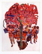 Arbeit von Rob Swainston und Zorawar Sidhu, Farbradierung African Lily