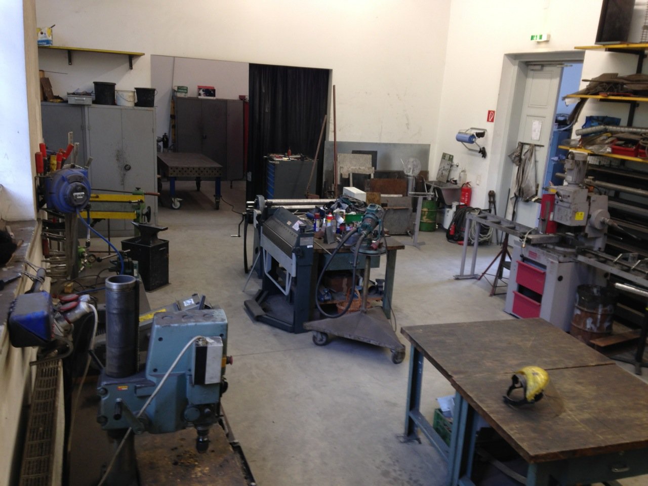 View into the metalworking workshop