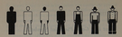 "Symbol of a man", Illustration aus: Rudolf Modley, Pictographs and Graphs, NY 1950, S. 48.