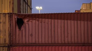 Container im Hafen von Hamburg