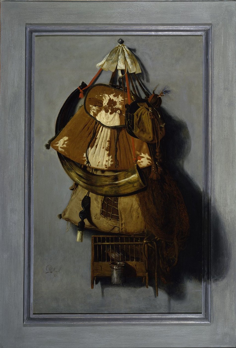 Philips Angel van Middelburg, Stillleben mit Jagdgeräten, Öl auf Holz © Gemäldegalerie der Akademie der bildenden Künste Wien
