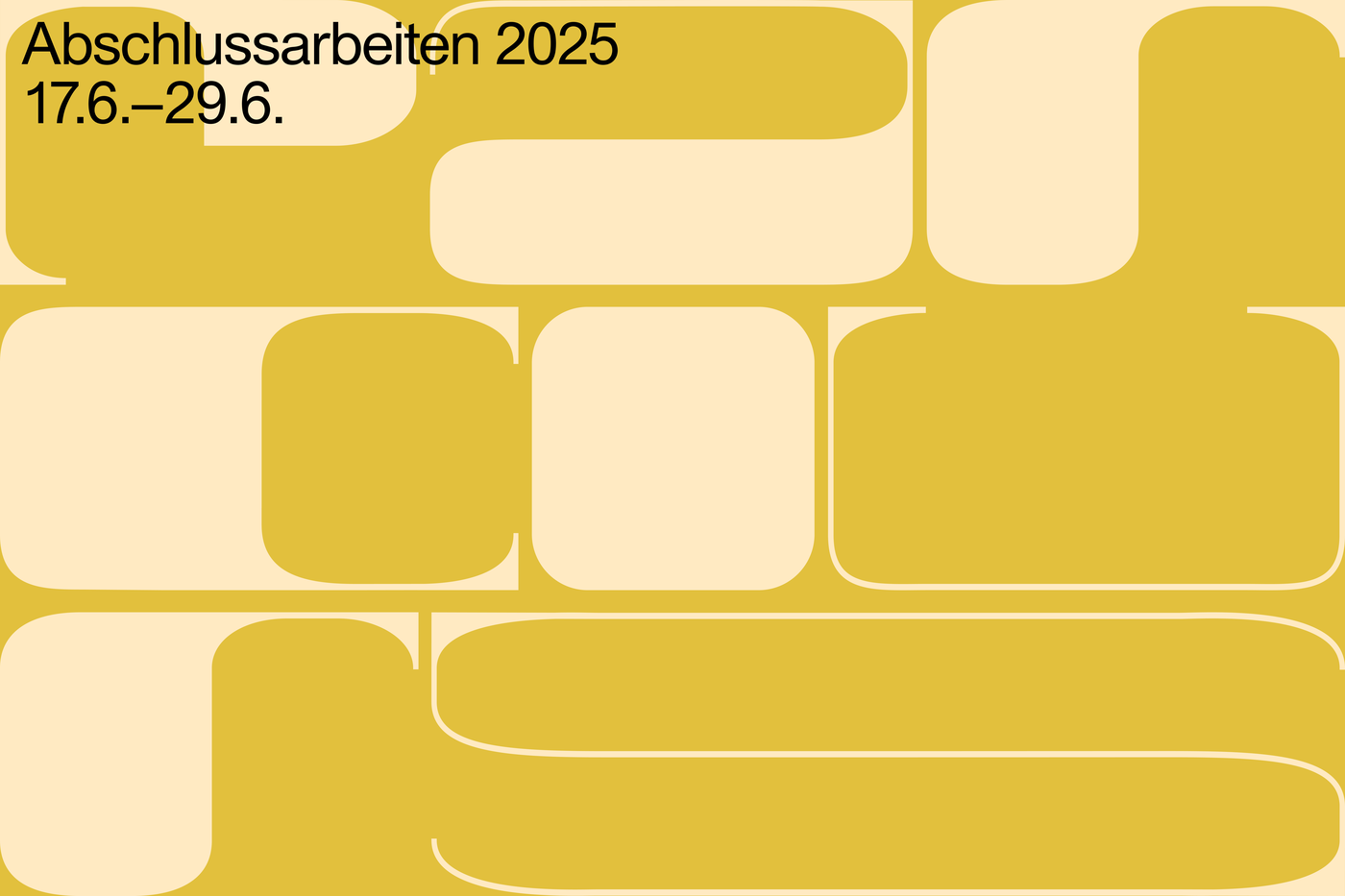 Sujet des Parcours 2025, gelbe Grafik