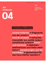 Schwerpunktthema: Arbeitsverhältnisse
 
 Mit Beiträgen u.a. von: Fahim Amir, Anthony Davies, Anne Katrin Feßler, Anette Freudenberger, Stefan Gruber, Jens Kastner, Marceline Martischnig, Elisabeth Mayerhofer, Angela McRobbie, Monika Mokre, Marion von Osten, Roland Schöny, Dietmar Schwärzler, Ruth Sonderegger, Lucie Stahl und Ingeburg Wurzer.
 
 07.01.2009