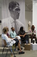 Reflection Round, Ausstellung “Making, Memory and Resistance - Textile Healing and Social Justice through the Lens of Decolonial Fashion Research”in der Galerie Exhibit Eschenbachgasse, Foto: SidonieSagmeister