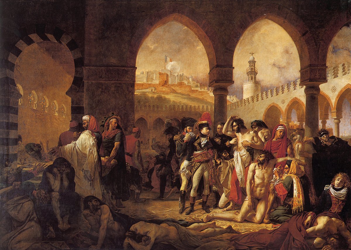 
    Antoine-Jean Gros:
    
     Bonaparte besucht die Pestkranken von Jaffa
    
    (11. März 1799), 1804, Öl auf Leinwand, © 2004 RMN / Thierry Le Mage
   
