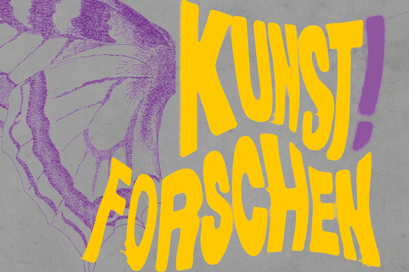 Buchcover Kunst! Forschen, Ausschnitt mit dem Titel.