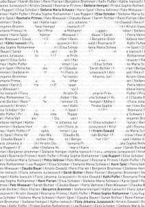 Semesterendausstellung der Studierenden der LV Projekt Kunst und Öffentlichkeit (Eva Egermann).


 Weitere Besichtigungsmöglichkeiten:
 
 Freitag 19. Juni, 13 - 19 Uhr
 
 Samstag 20. Juni, 13 - 19 Uhr