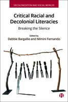 Book cover: Critical Racial and Decolonial Literacies. Image Annihilation of the Blacks by Fiona Foley 1986. Copyright: National Museum of Australia, Canberra.