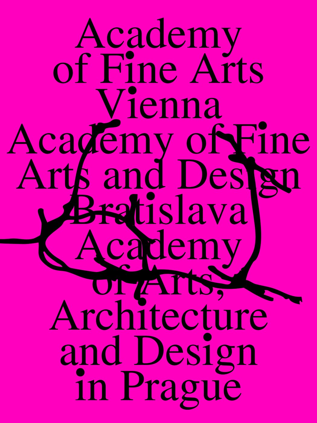 magenta Farbenes Poster mit schwarzer Schrift wo die Kooperationspartner_innen aufgezählt werden