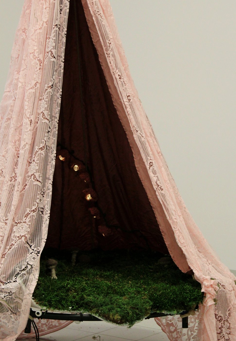 Grass with a curtain around