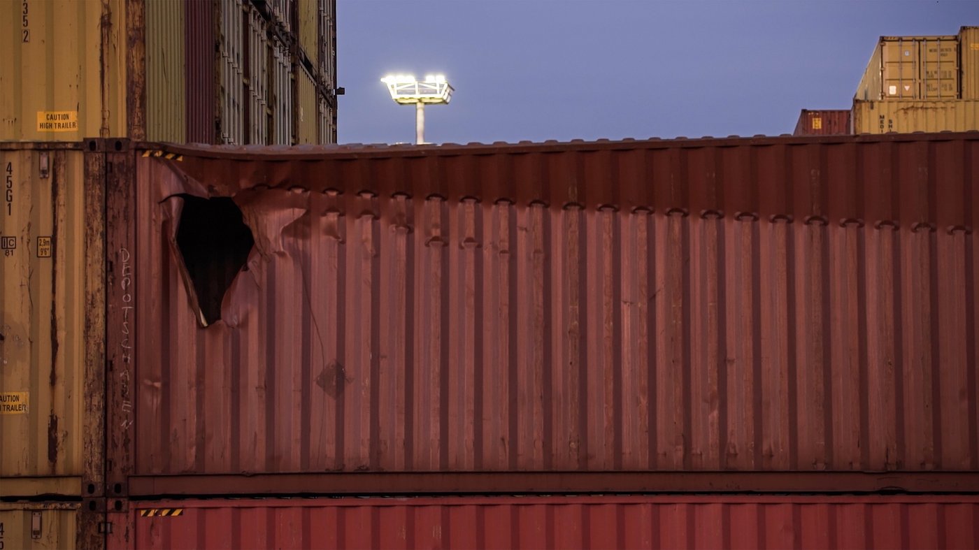 Container in the port of Hamburg