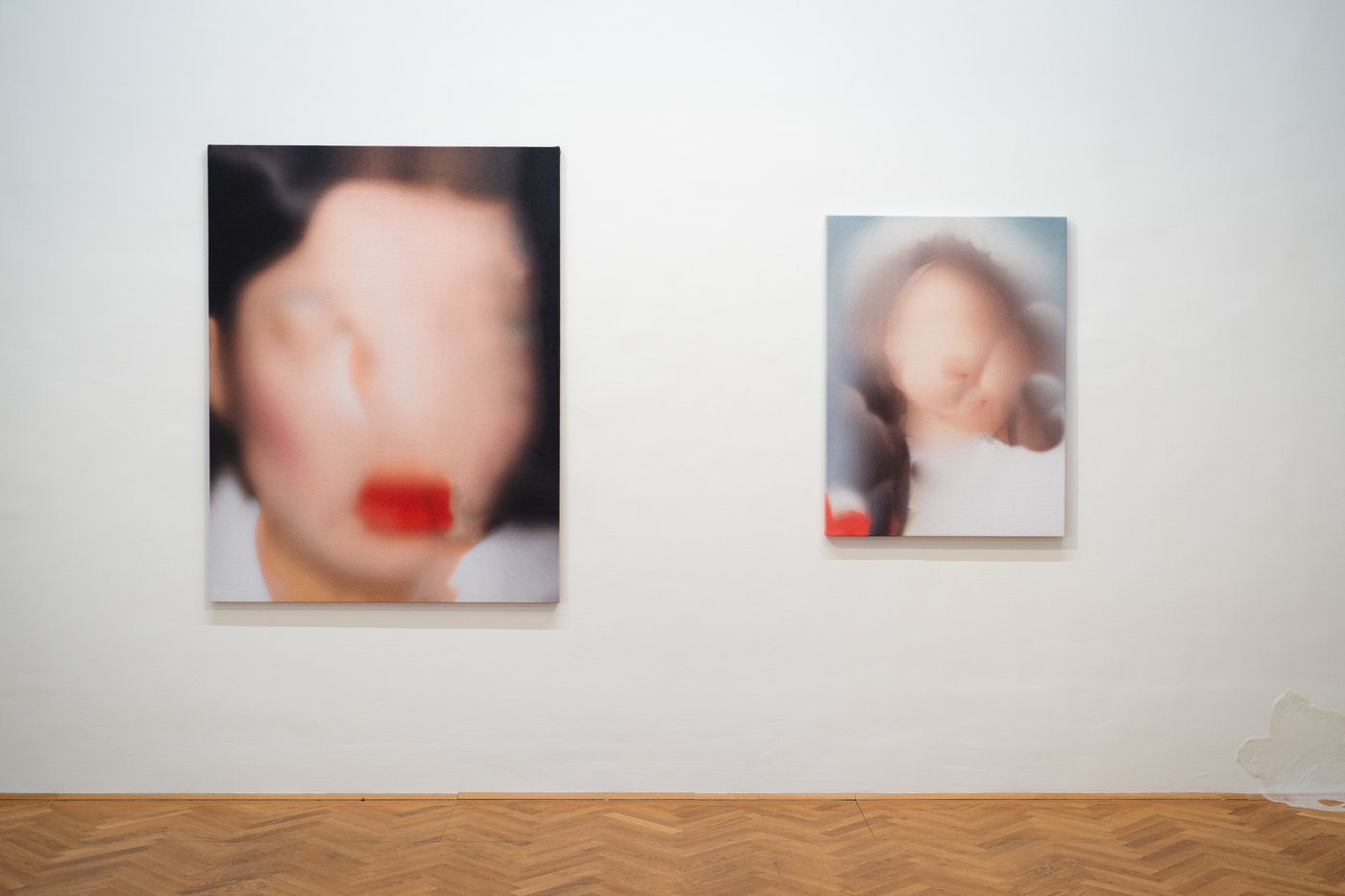 two Paintings of unclear heads