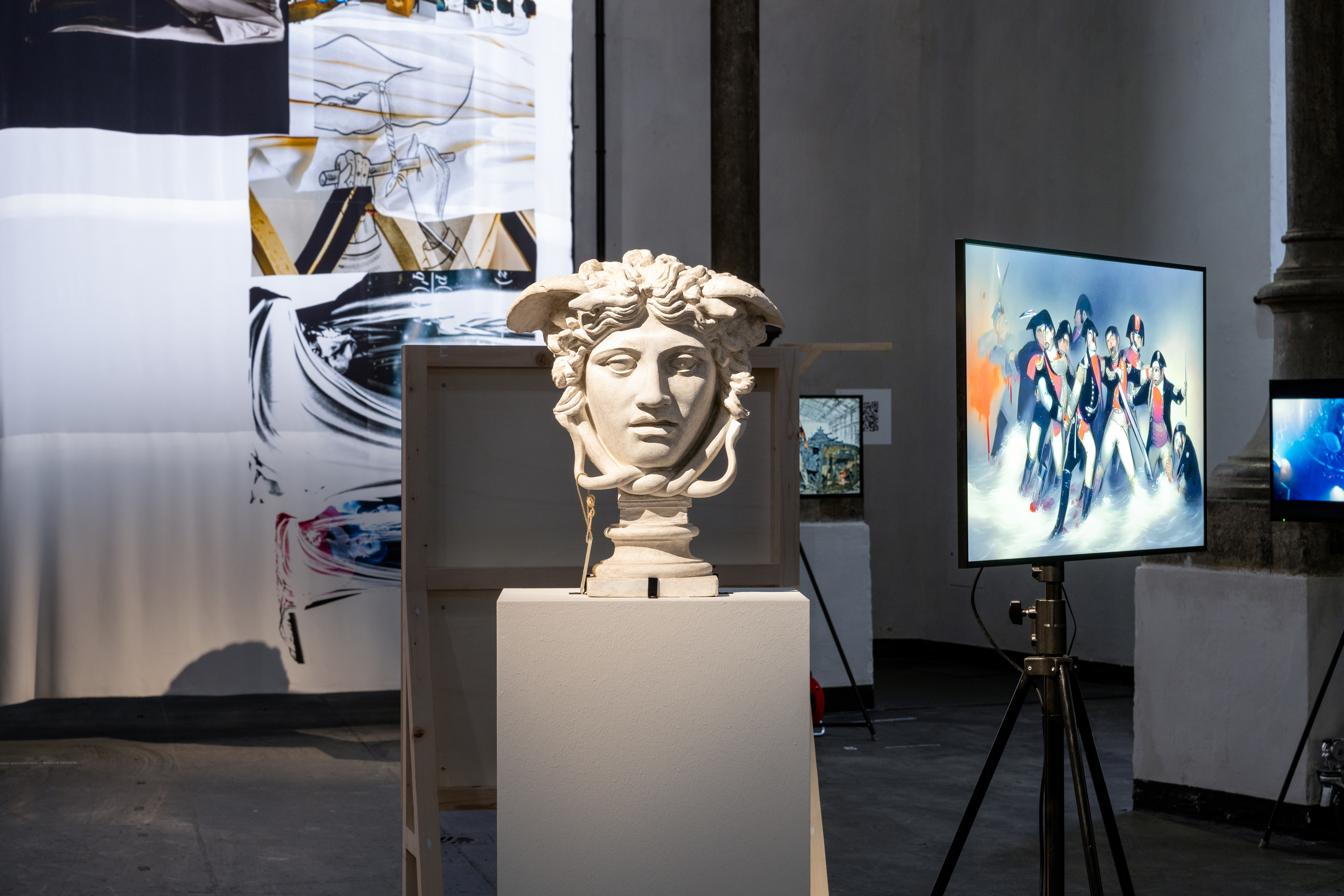 Exhibition view: Alexander Kluge – At Night the Backdrops Dream of Unseen Images, 2026. Photo: Simon Veres