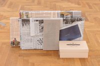 Exhibition view, In the Fold of the Sack, Exhibit Gallery, 2026. Photo: kunst-dokumentation.com