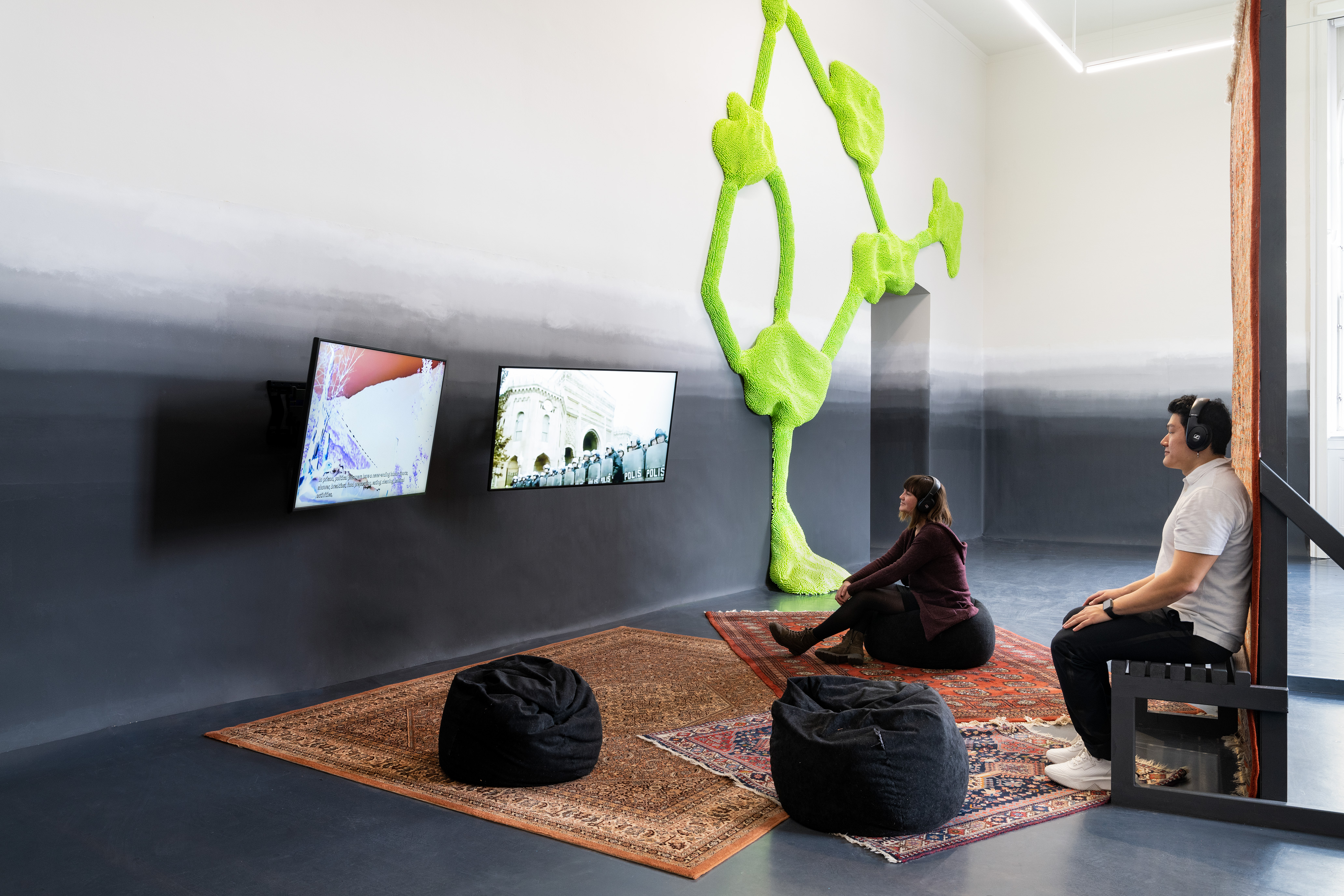 Exhibition view, [em]Sleepy Politics[/em], © Academy of Fine Arts Vienna, 2023, photo: Simon Veres