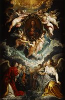 “Modello” for the high altarpiece of Santa Maria in Vallicella in Rome: The Holy Image of the Madonna della Vallicella, Worshipped by Angels, 1608 Oil on canvas, Bequest of Count Lamberg-Sprinzenstein, Vienna, 1822