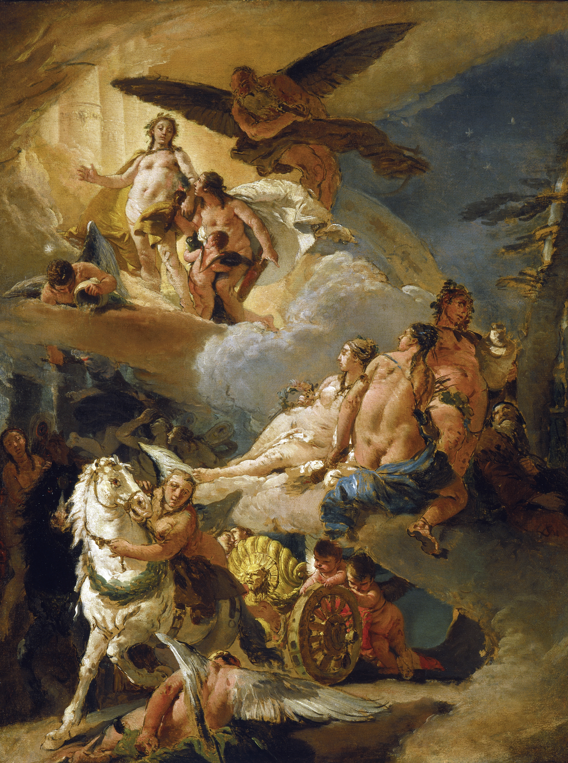 Giovanni Battista Tiepolo, Phaeton and Apollo (detail), c. 1730–31 © Paintings Gallery of the Academy of Fine Arts Vienna