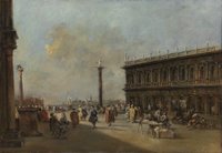 Francesco Guardi, Piazzetta mit Libreria Vecchia, c. 1770–1775 ©  Paintings Gallery of the Academy of Fine Arts Vienna