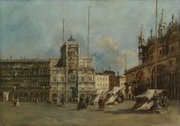 Francesco Guardi, Piazza di San Marco with the Torre dell´Orologio, c. 1770–1775 © Paintings Gallery of the Academy of Fine Arts Vienna