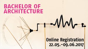 Deadline for applications Bachelor in Architecture
  
  Online Registration
 
 
  22.05. – 09.06.2017