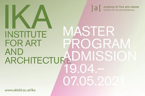 Entrance examination Master in Architecture:  April – July 2021
  
  Online Registration: 19.04. – 07.05.2021