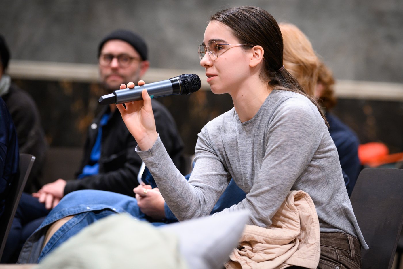 Student asking a question
