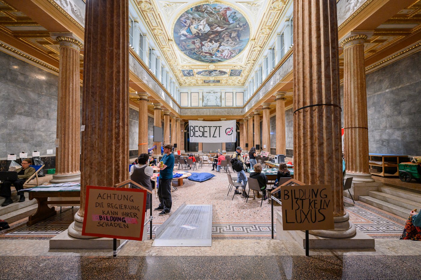 the occupied Auditorium
