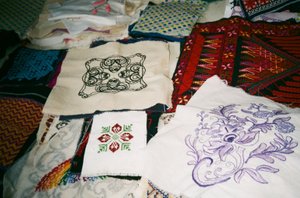 Palestinian and Syrian Hand Embroidered Pieces at Shatila Studio, © Nour Shantout