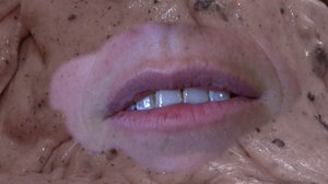 lips with a kind of brown paste around